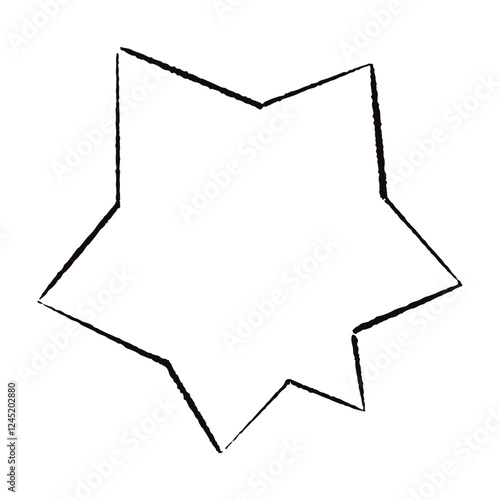 手描きのトゲトゲした吹き出し