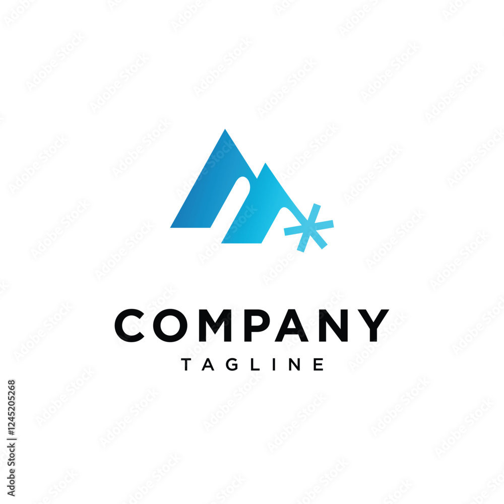 Letter A Techno aesterisk Logo Icon Vector Letter A Techno aesterisk Logo Icon Vector
