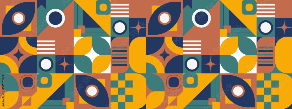 Obraz premium Mozaic background simply shape