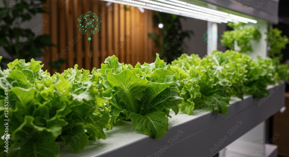 Indoor Hydroponic Lettuce Farm with Smart Technology Indoor Hydroponic Lettuce Farm with Smart Technology