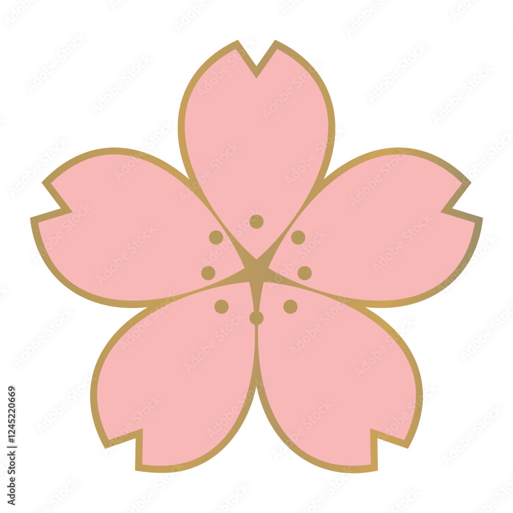Cherry blossom petal decoration. Cute flower icon for spring and celebration design. Cherry blossom petal decoration. Cute flower icon for spring and celebration design.