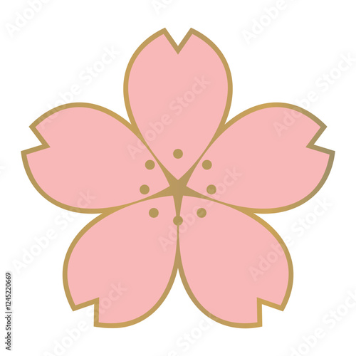 Wallpaper Mural Cherry blossom petal decoration. Cute flower icon for spring and celebration design. Torontodigital.ca