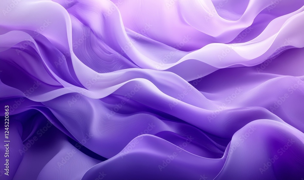 Purple Flowing Waves Background, Generative AI Purple Flowing Waves Background, Generative AI