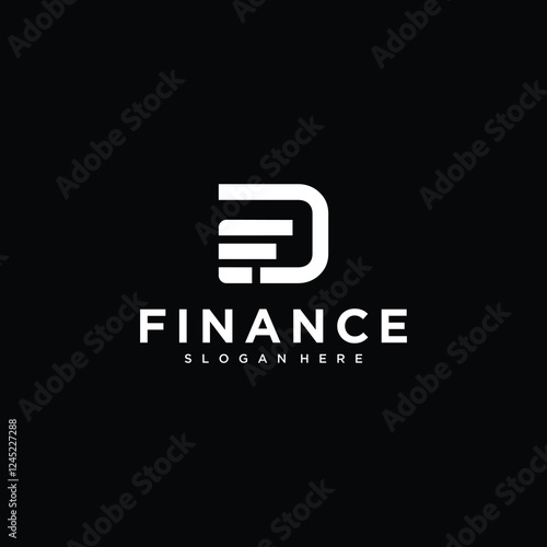 Logo Letter DE Financial Services vector design