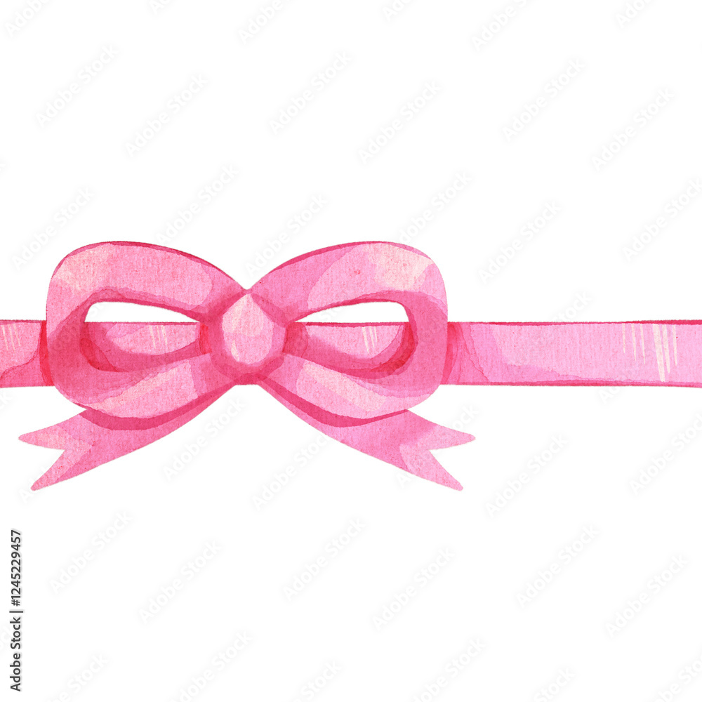 pink ribbon bow border