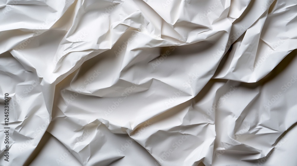 Obraz premium Abstract White Creased Fabric Texture