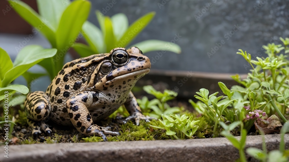 Fototapeta premium Habitat Hopping: The Mississippi Gopher Frog's Urban Garden Adventure