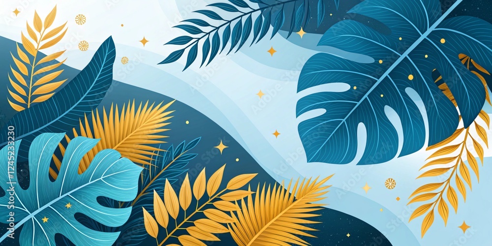 Fototapeta premium tropical leaves background 