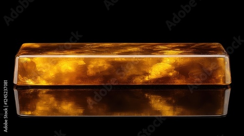 Wallpaper Mural A shining gold bar with a rich golden gleam, placed on a smooth reflective surface. Torontodigital.ca