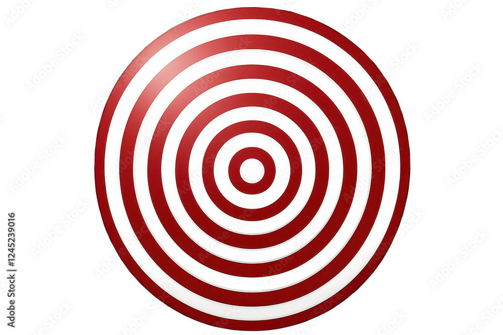 Bullseye Target, Red and White Concentric Circles, Graphic Symbol on Textured Background, Precision Concept. Bullseye Target, Red and White Concentric Circles, Graphic Symbol on Textured Background, Precision Concept.