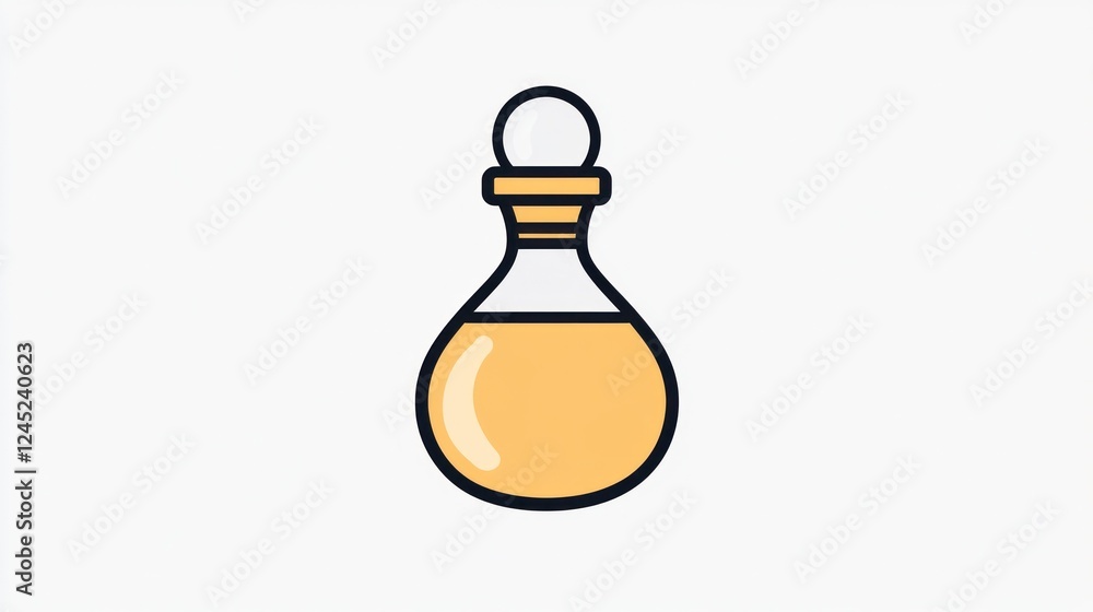 Amber potion bottle, isolated, white background, health, wellness Amber potion bottle, isolated, white background, health, wellness