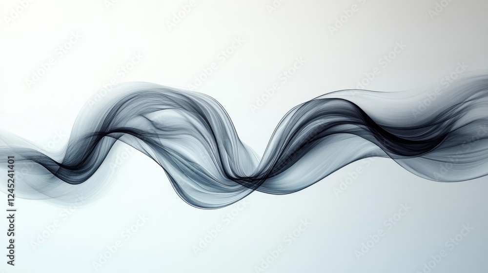 Abstract Black Waves. Generative AI