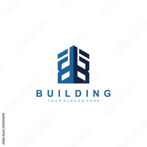 Logo letter BB building vector design