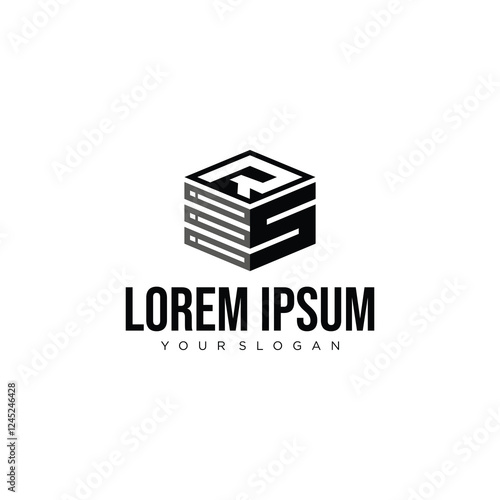 Logo RS Box Symbol Vector Design