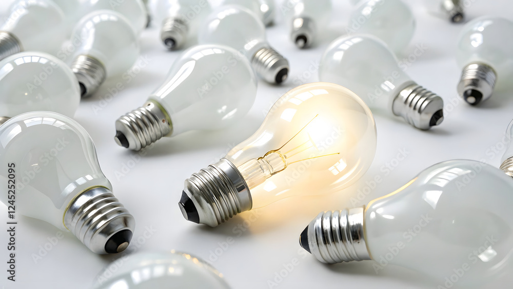 light bulbs on white background light bulbs on white background