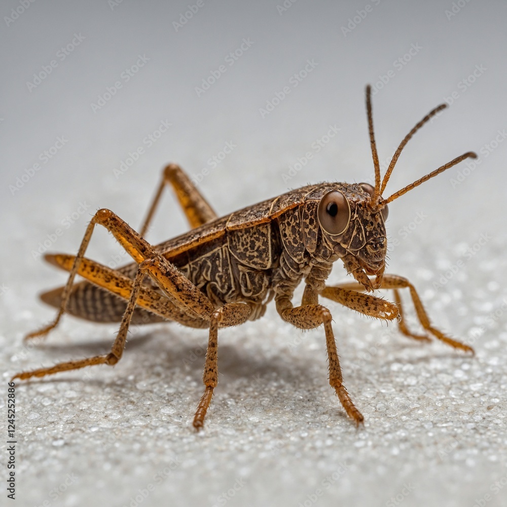 Cricket Grasshopper Caelifera Orthoptera Insecta A large gray grasshopper sits on a light background. Close-up. Australian Black Field Cricket, Teleogryllus commodus Cricket Grasshopper Caelifera Orthoptera Insecta A large gray grasshopper sits on a light background. Close-up. Australian Black Field Cricket, Teleogryllus commodus