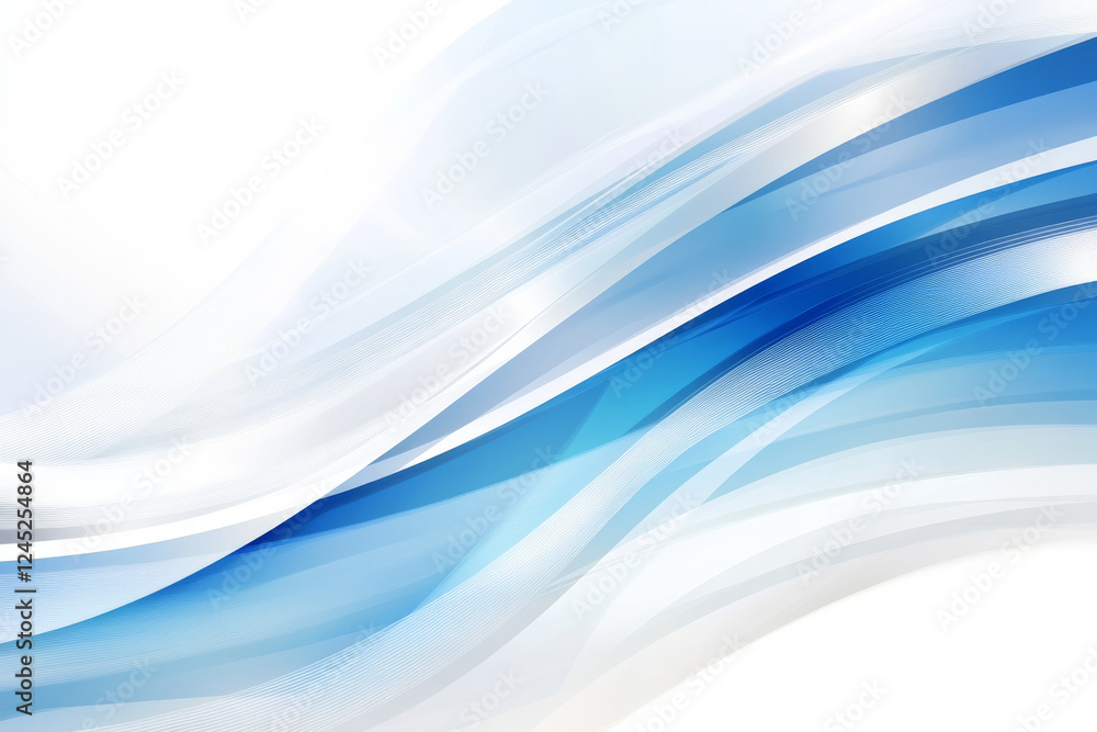 Obraz premium Abstract blue and white wave pattern background