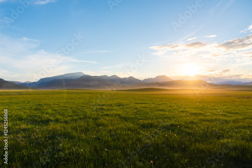 Wide Angle Landscape Over Agricultural Fields
