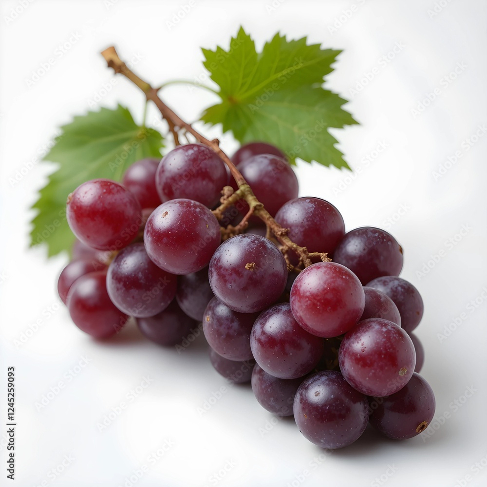Fototapeta premium Nature's Bounty A Cluster of Luscious red Grapes