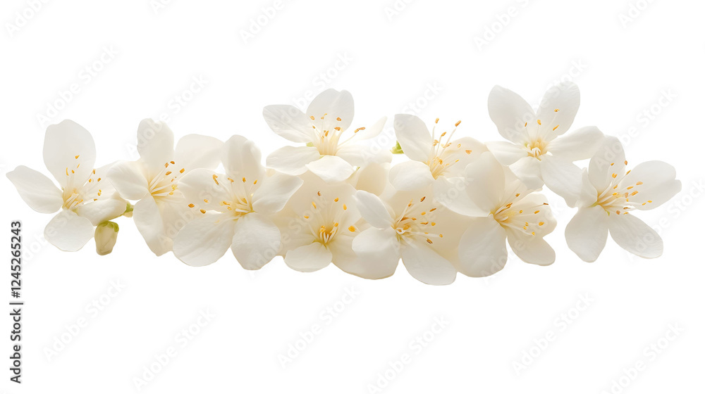 Jasmine flowers isolated on transparent background Jasmine flowers isolated on transparent background