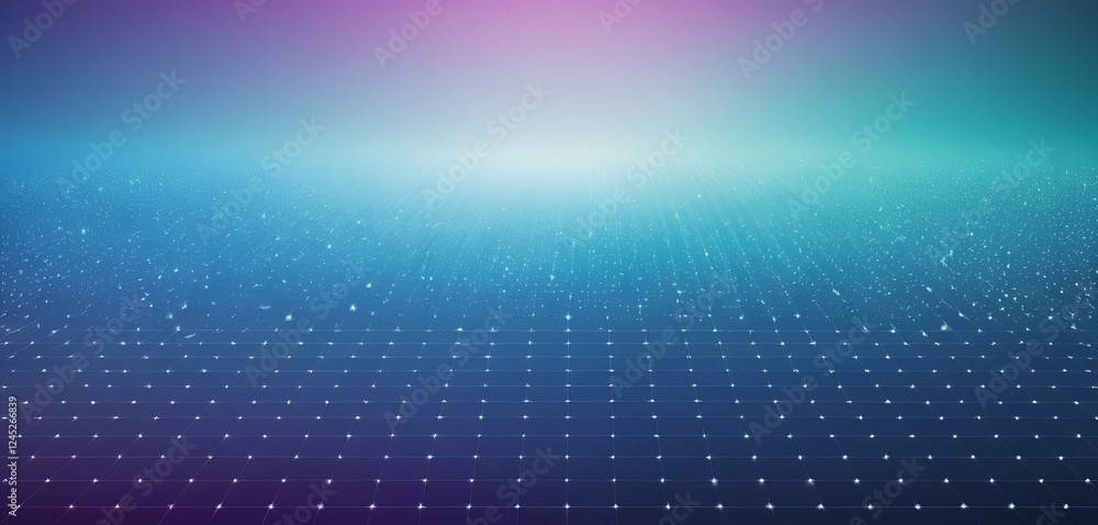 Fototapeta premium Blue background image, gradation, light, spatial stereoscopic banner texture