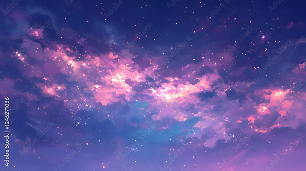 Fototapeta premium Interstellar space anime style