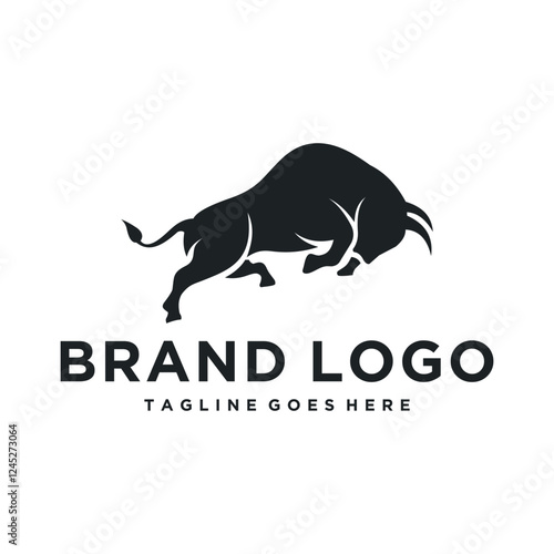 Black jumping bull logo