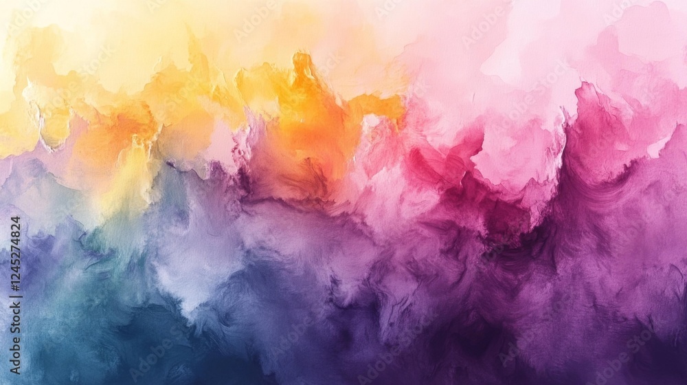 Purple and Yellow Abstract Smoke. Generative AI Purple and Yellow Abstract Smoke. Generative AI
