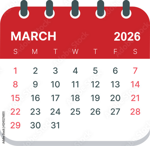 2026 calender-March