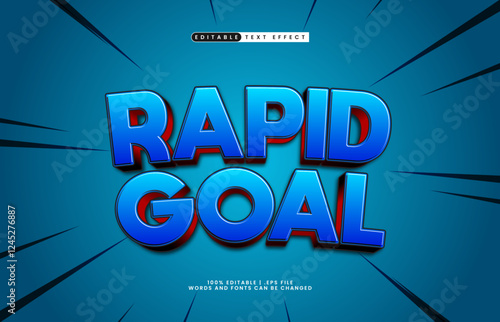 rapid goal editable text effect with a sport and kids text style