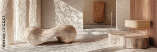 Modern Minimalist Interior Design with Natural Light and Warm Tones