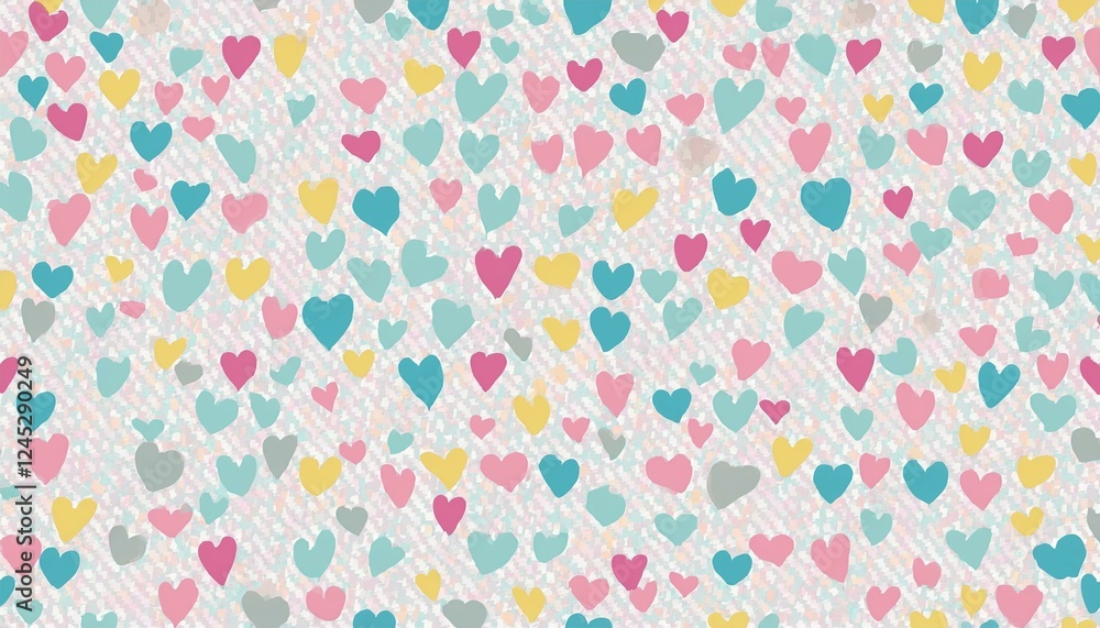 Cute heart confetti pattern background. Birthday decoration confetti, heart element cute seamless pattern. Childish color abstract decoration element background. Vector illustration. Cute heart confetti pattern background. Birthday decoration confetti, heart element cute seamless pattern. Childish color abstract decoration element background. Vector illustration.