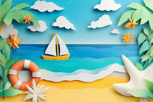 vector illustration of a summer background