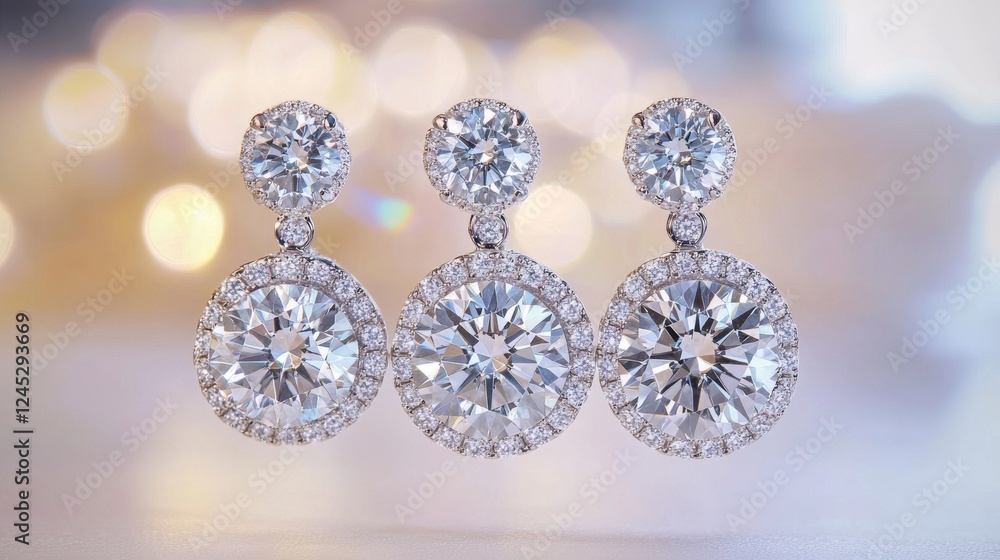 75.Close-up of shimmering diamonds mid-air, each stone capturing and refracting soft light, creating a luxurious and radiant atmosphere.