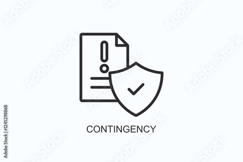 Contingency Icon Or Logo Isolated Illustration
