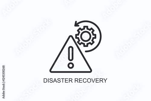 Disaster Recovery Icon Or Logo Isolated Illustration