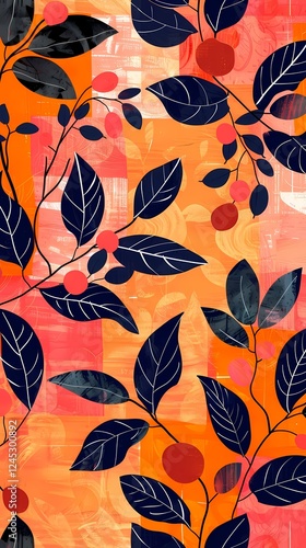 Traditional rabbit laurel lacquer ware illustration poster background
