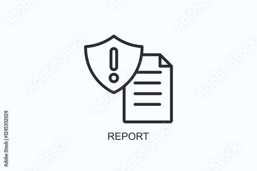 Report Icon Or Logo Isolated Illustration