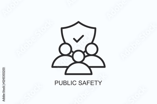 Public Safety Icon Or Logo Isolated Illustration