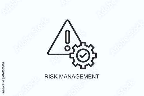 Risk Management Icon Or Logo Isolated Illustration
