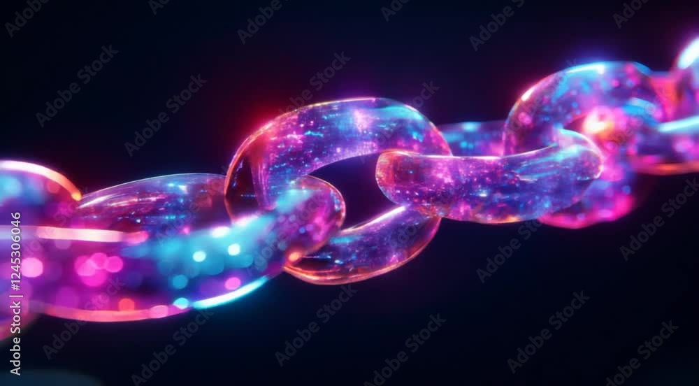 Techno Abstract Flowing Metal Chain Techno Abstract Flowing Metal Chain