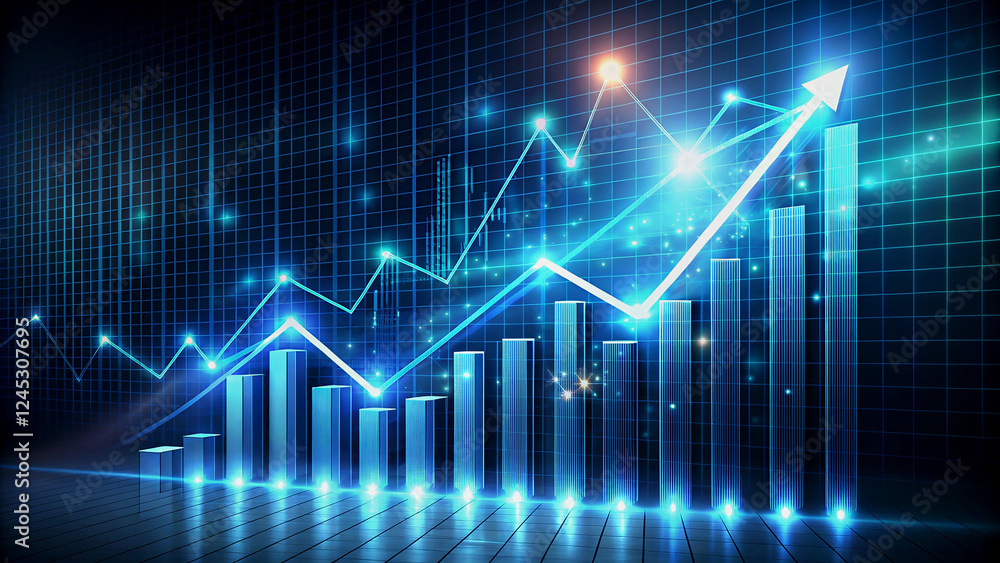 Dynamic Chart Displaying Growth and Success Dynamic Chart Displaying Growth and Success