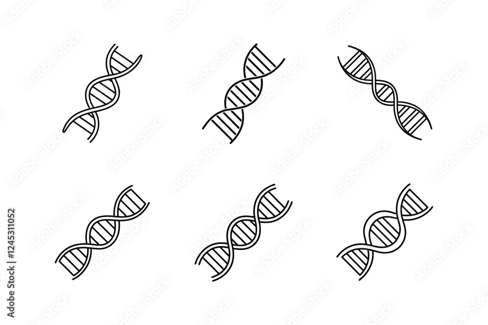 dna helix line art vector illustration dna helix line art vector illustration