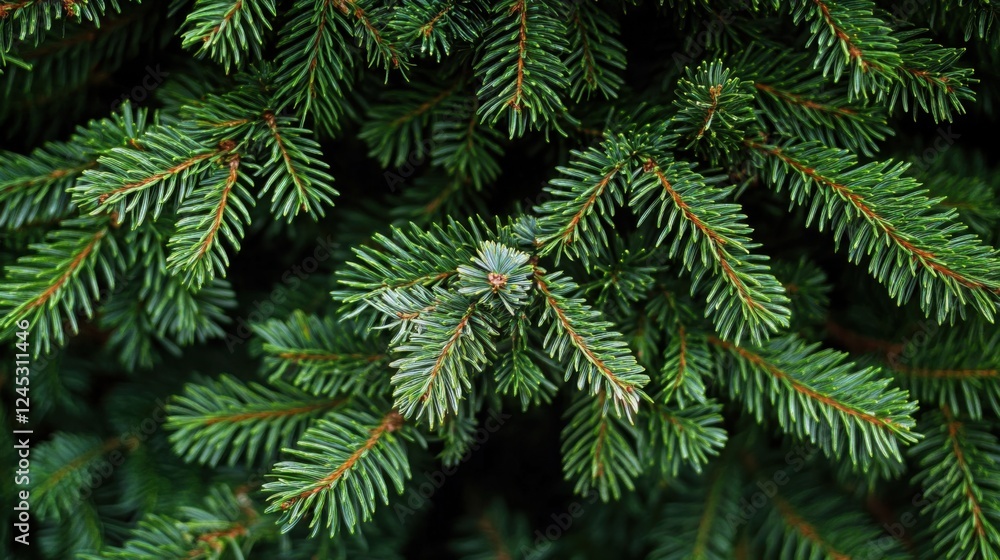 Close-up view of a Christmas tree background Close-up view of a Christmas tree background