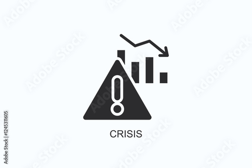 Crisis Icon Or Logo Isolated Illustration