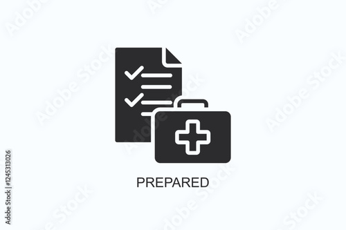 Prepared Icon Or Logo Isolated Illustration