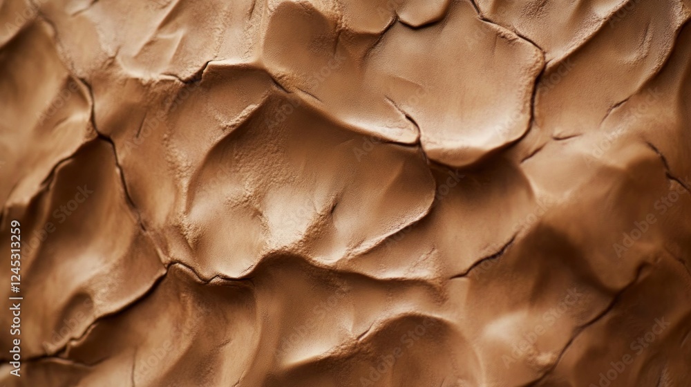 A rich 3D clay texture, soft earthy tones, smooth but slightly cracked. A rich 3D clay texture, soft earthy tones, smooth but slightly cracked.