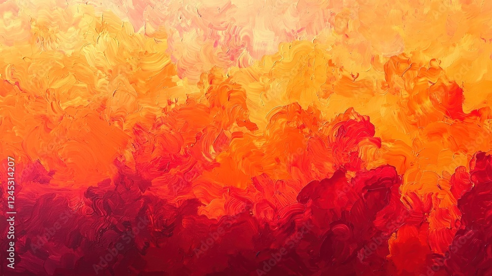 Fiery Abstract Canvas: A Vivid Burst of Warmth and Energy Fiery Abstract Canvas: A Vivid Burst of Warmth and Energy