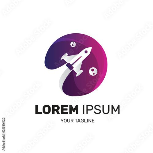 Rocket Launch Rocket Logo Concept for aerospace industry