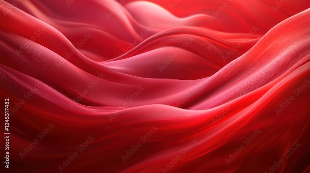 Obraz premium High-quality red gradient background with a smooth flow from dark to bright red. Perfect for creative designs and overlays